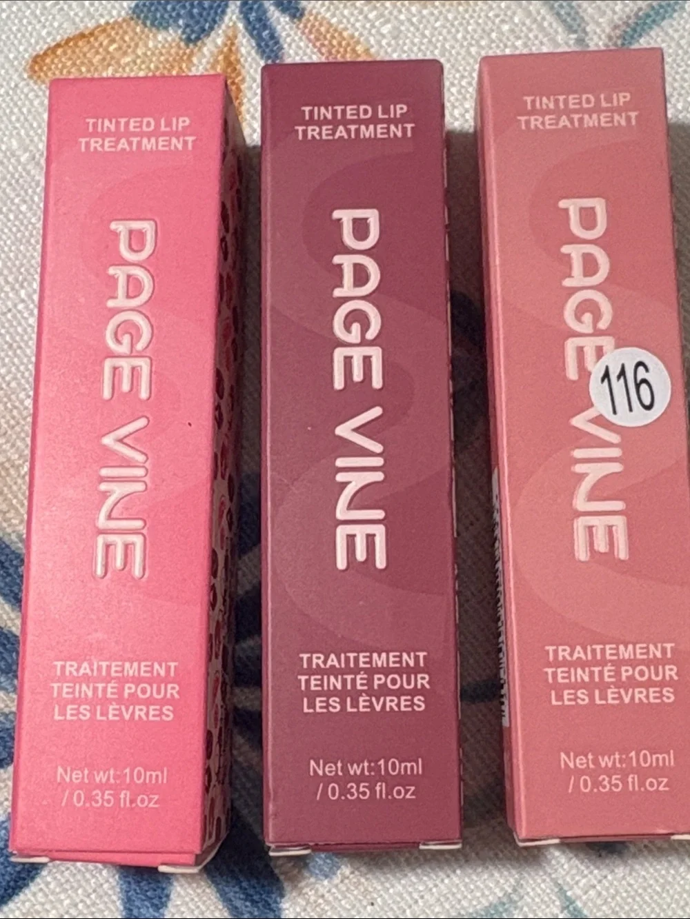 Page Vine Tinted Lip Treatment Trio - Pink & Rose Shades set of 3